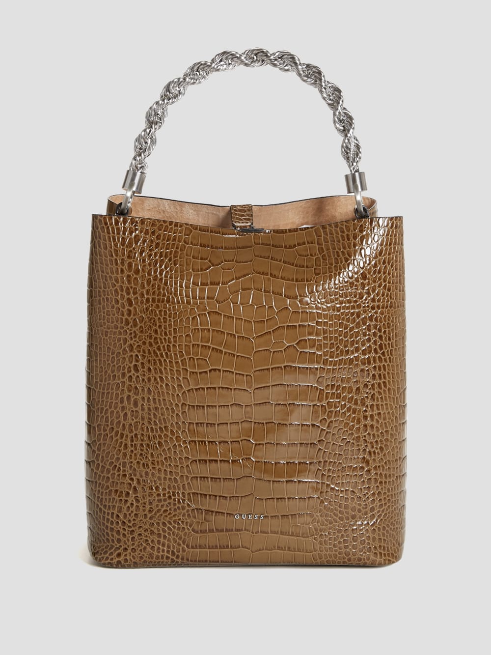 Aida Croc Hobo Bag - Guess
