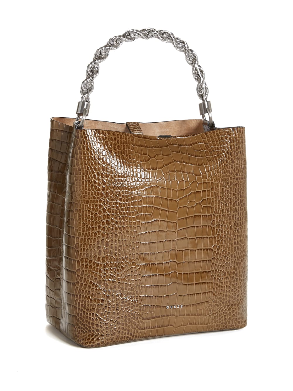 Aida Croc Hobo Bag - Guess