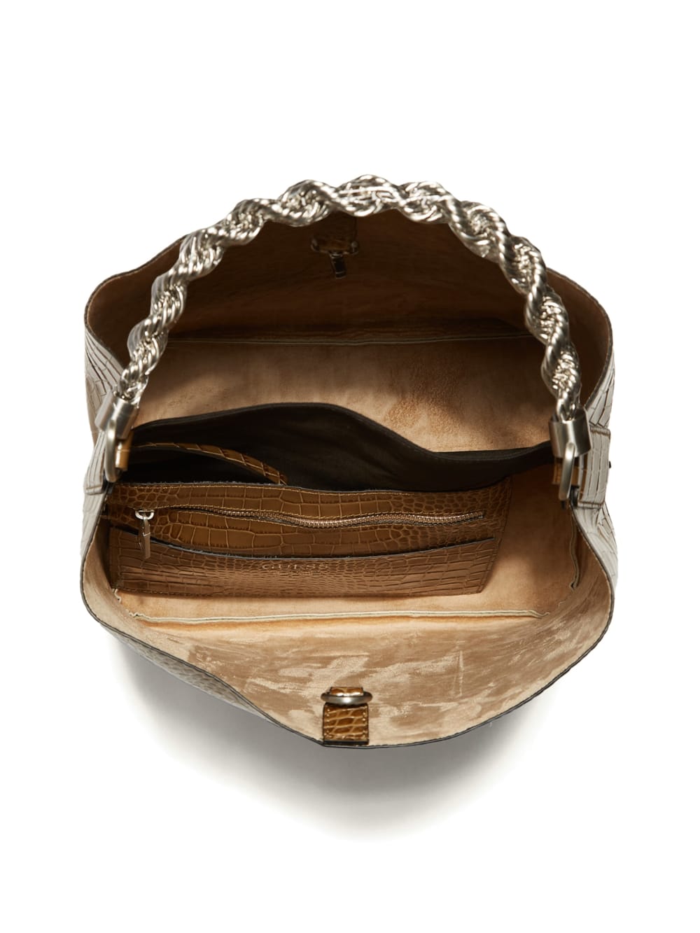 Aida Croc Hobo Bag - Guess