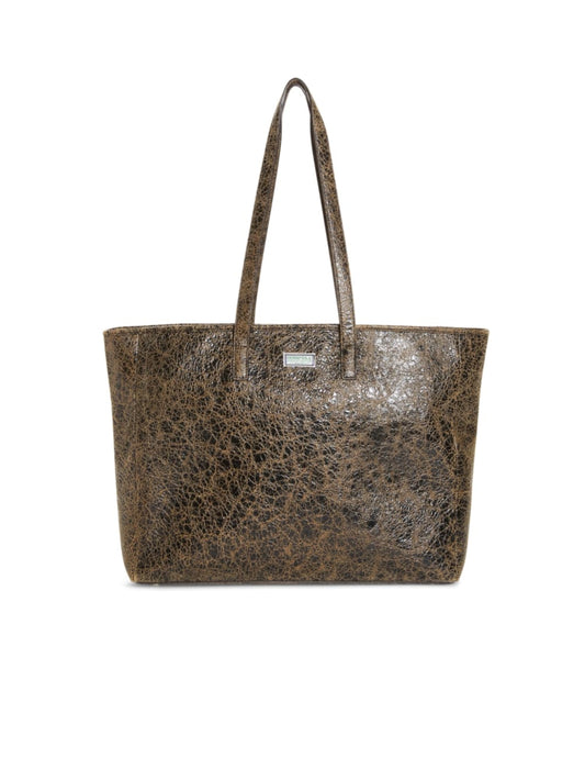 Cracked Leather Serapia Tote - Guess