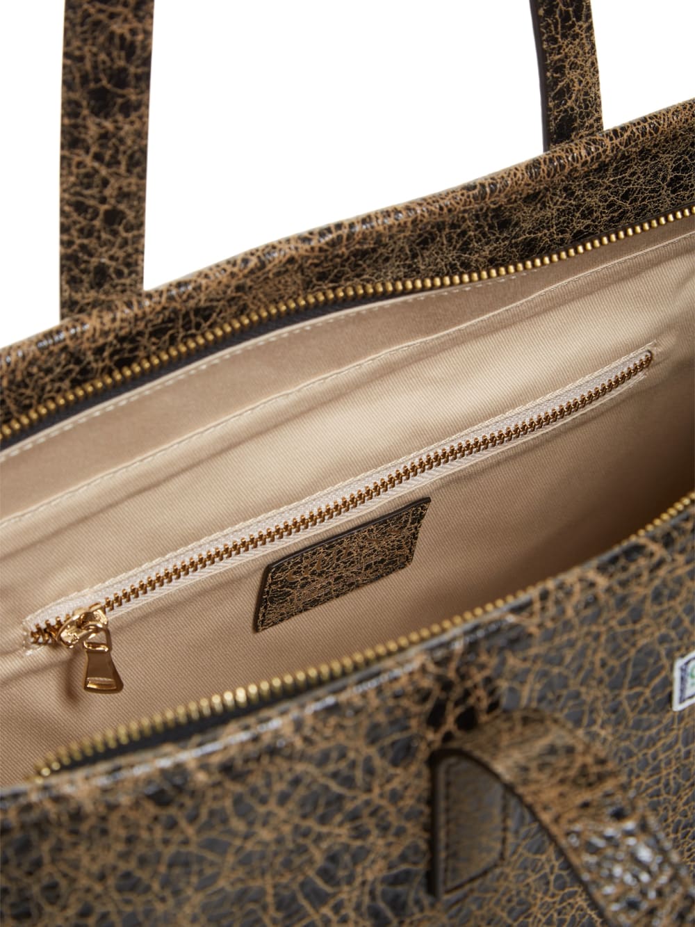 Cracked Leather Serapia Tote - Guess