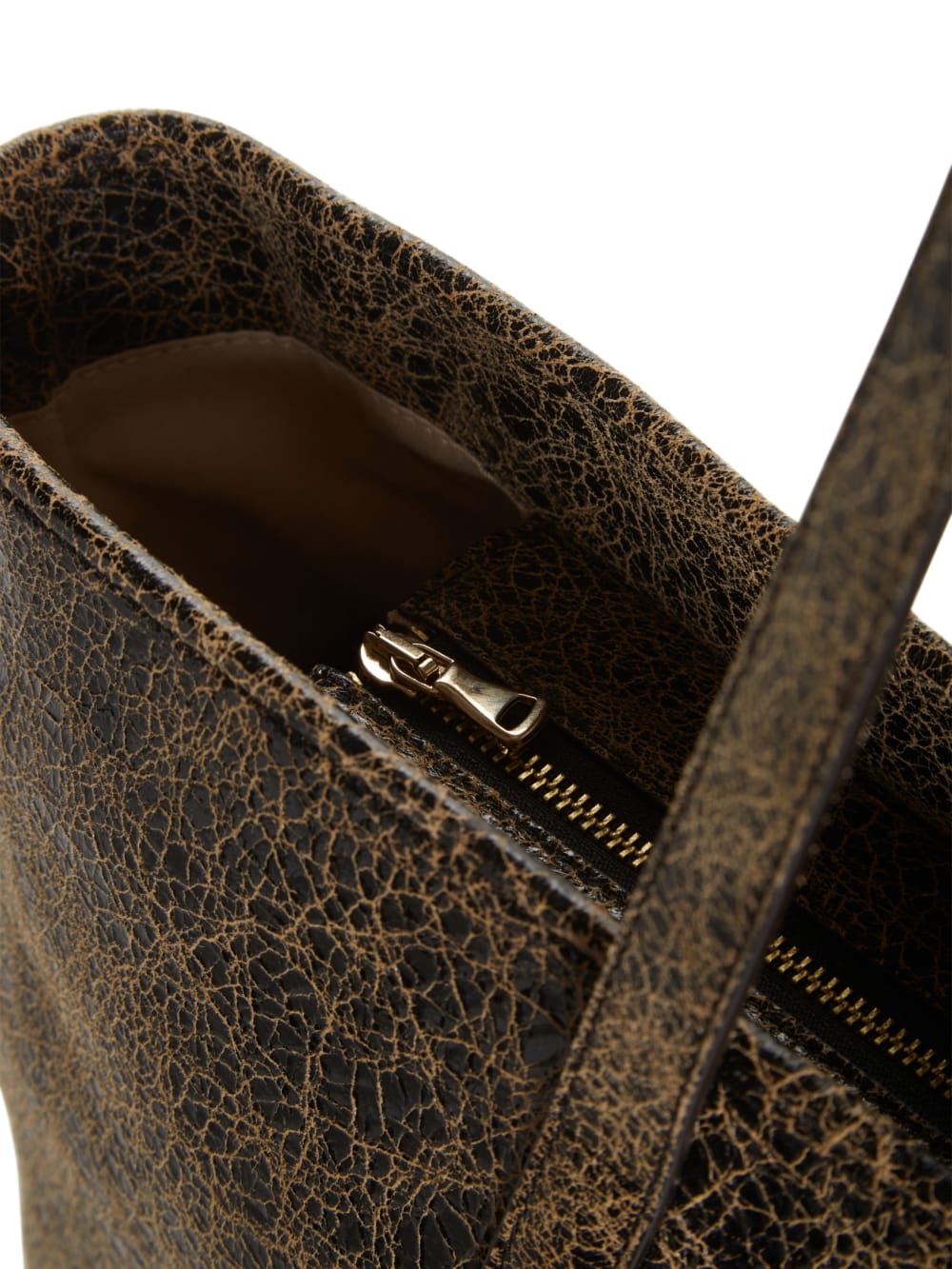 Cracked Leather Serapia Tote - Guess