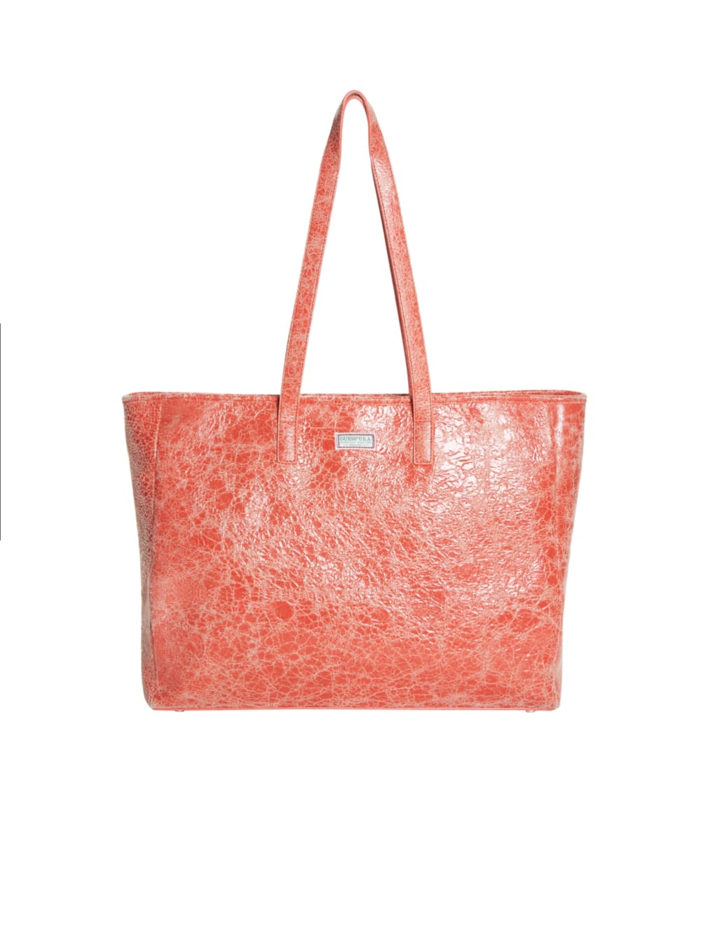Cracked Leather Serapia Tote - Guess