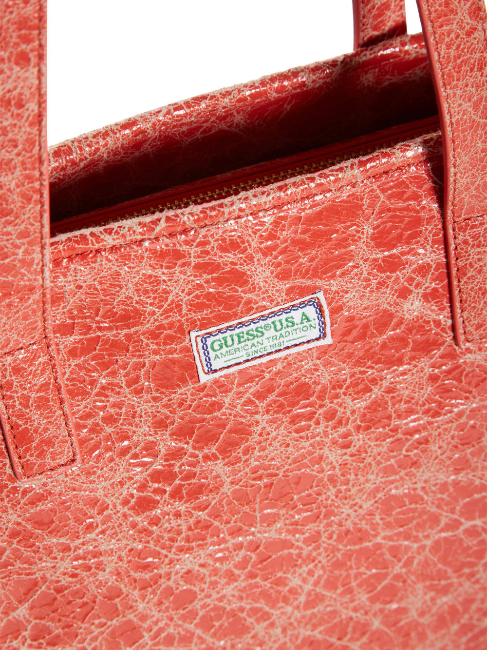 Cracked Leather Serapia Tote - Guess