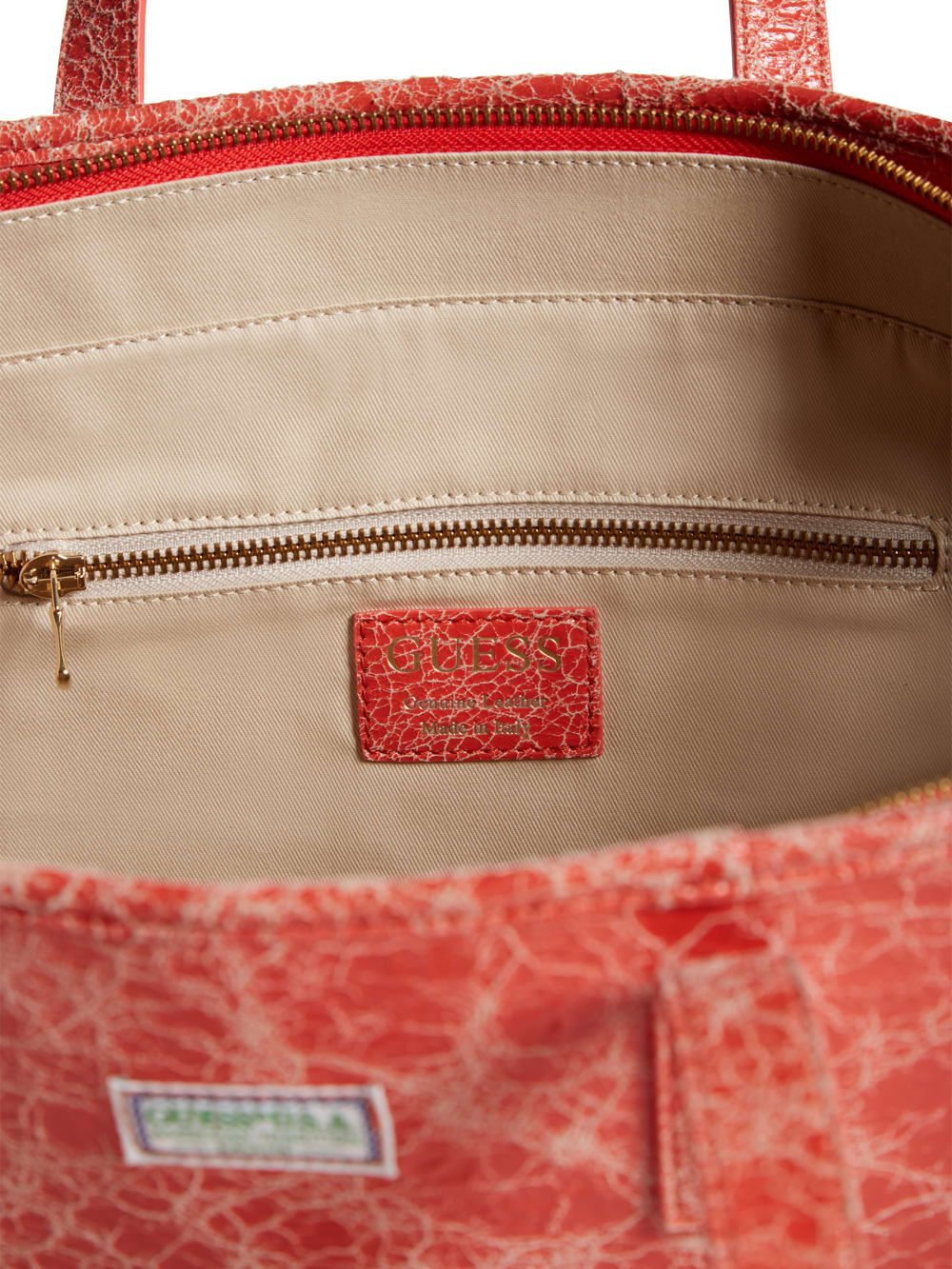 Cracked Leather Serapia Tote - Guess