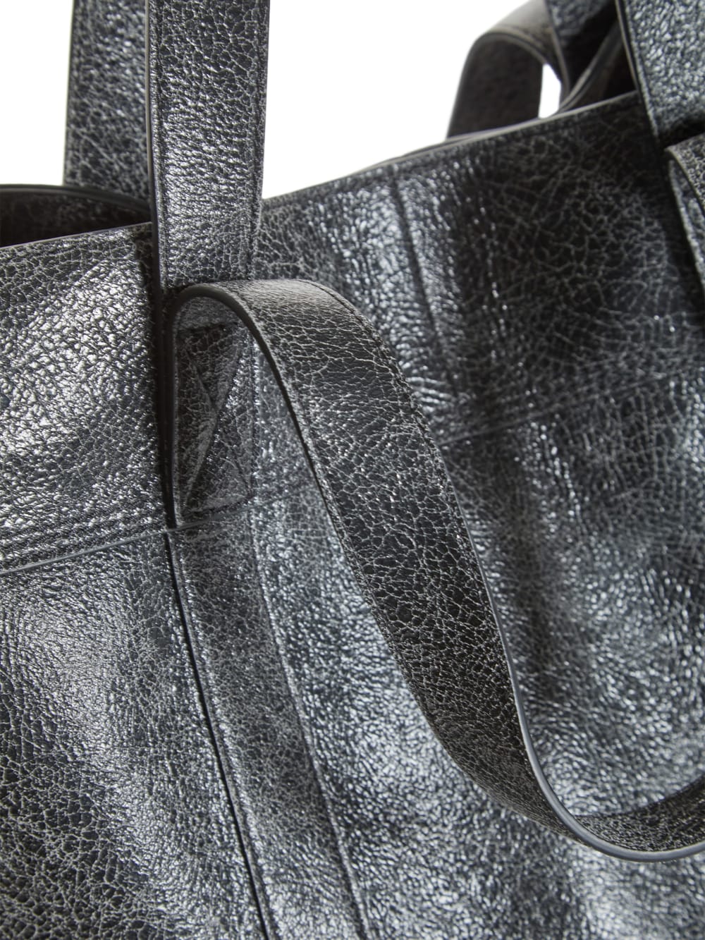 crackle leather tote bag - Guess