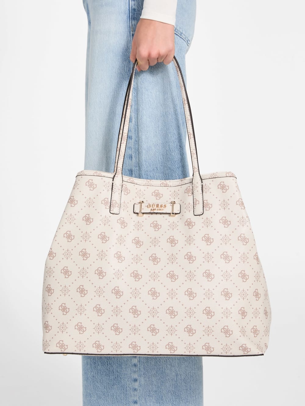 Carrie Large Logo Tote - Guess