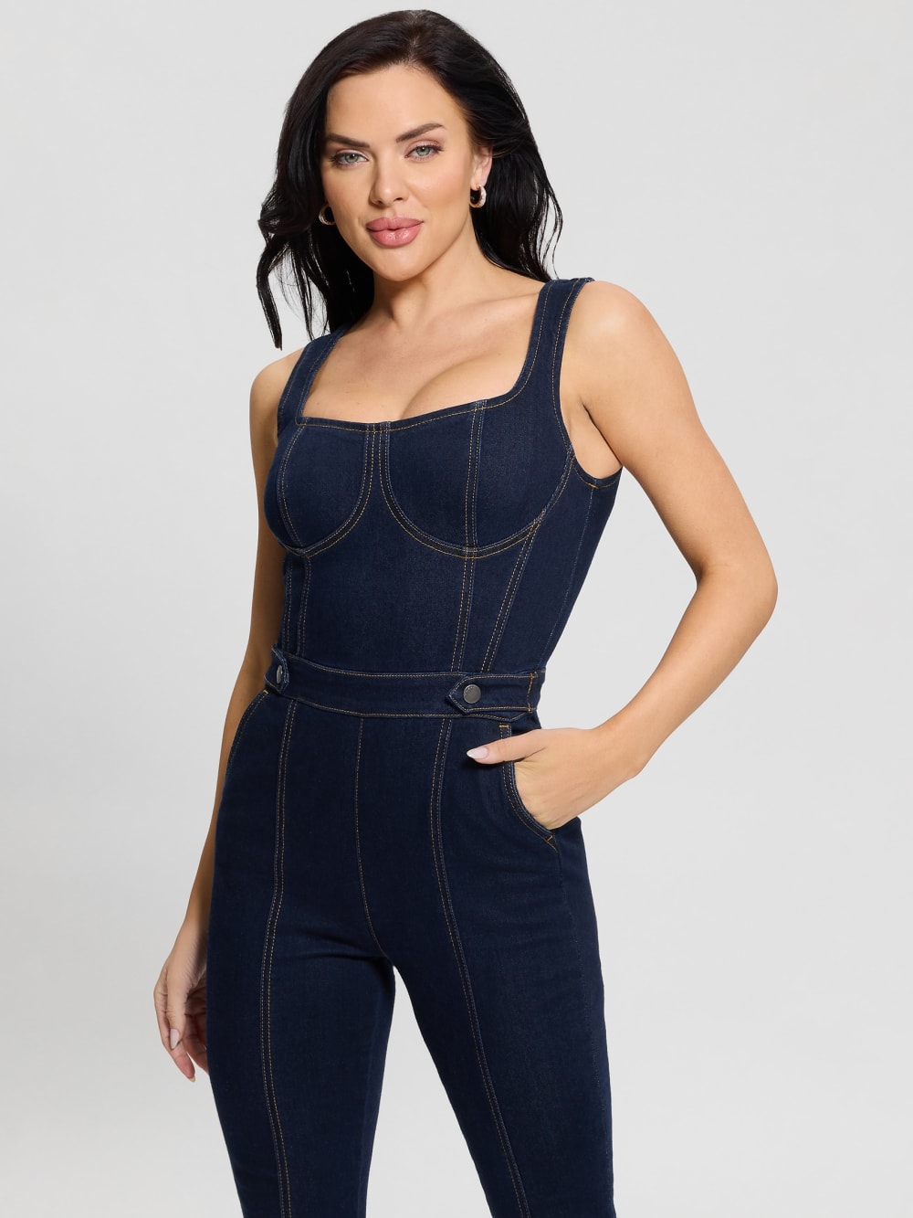 Carla Denim Jumpsuit - Guess