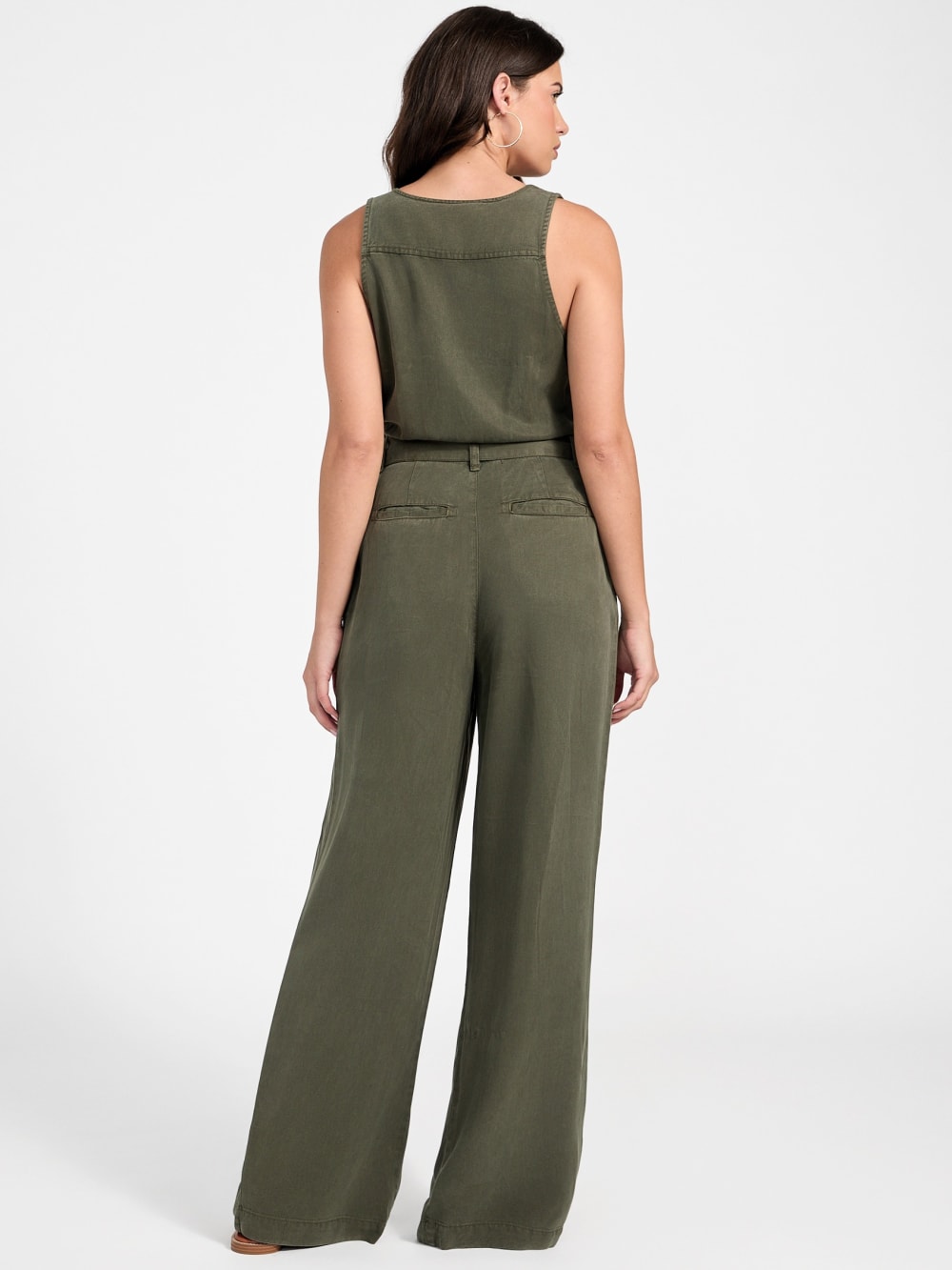 Madelyn Sleeveless Twill Jumpsuit - Guess