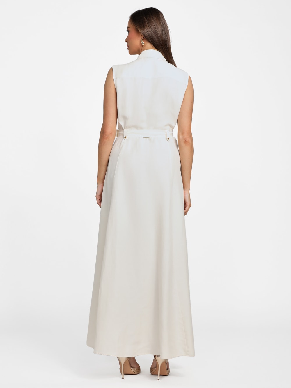 Eco Greta Linen-Blend Maxi Dress - Guess