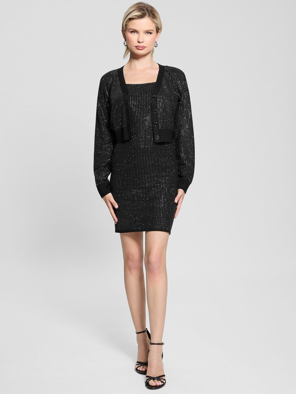 Khloe Rhinestone Sweater Dress - Guess