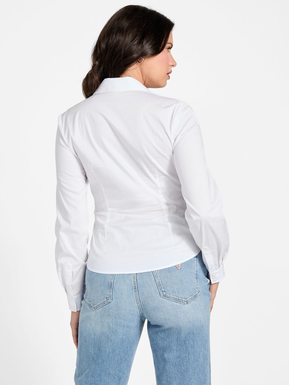 Emily Shirred Poplin Top - Guess