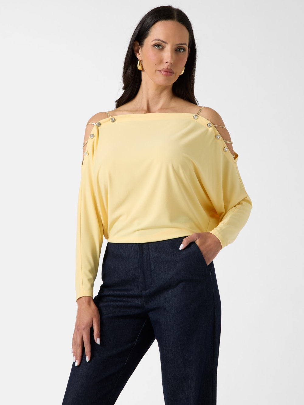 Eco Adri Off-the-Shoulder Crystal Top - Guess