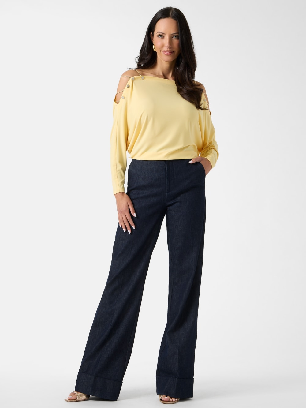 Eco Adri Off-the-Shoulder Crystal Top - Guess