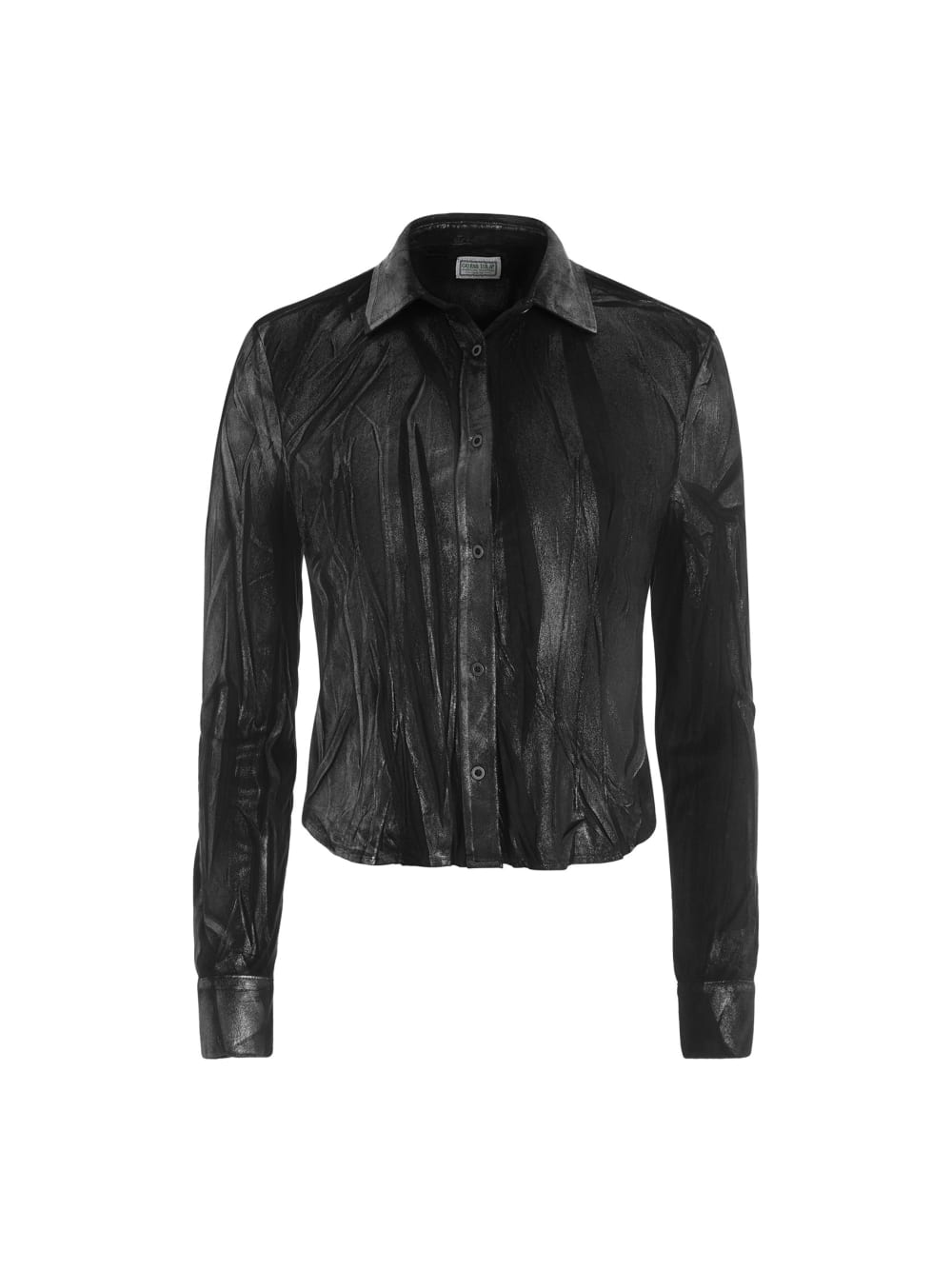 metallic printed faux-suede shirt - Guess