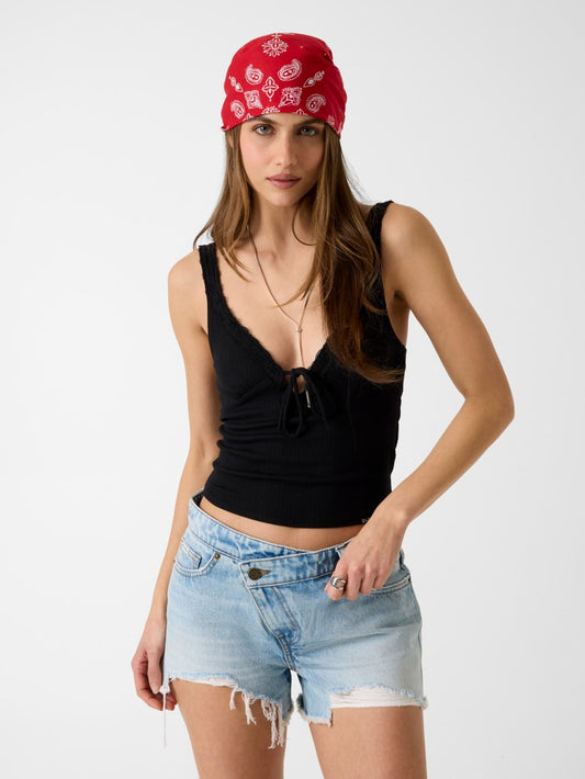 Rib-knit lace top - Guess