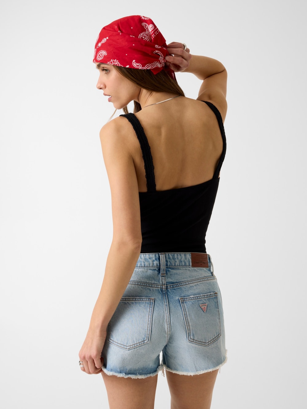 Rib-knit lace top - Guess