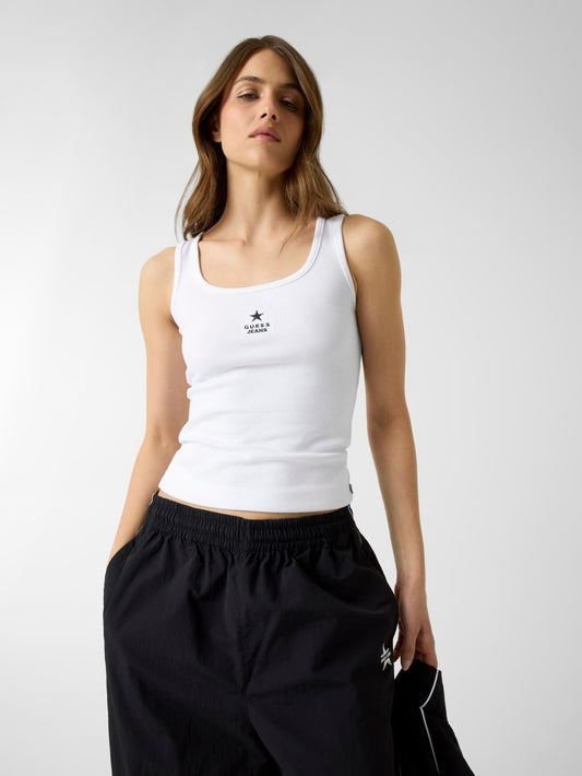 Slim Embroidered Star Tank - Guess