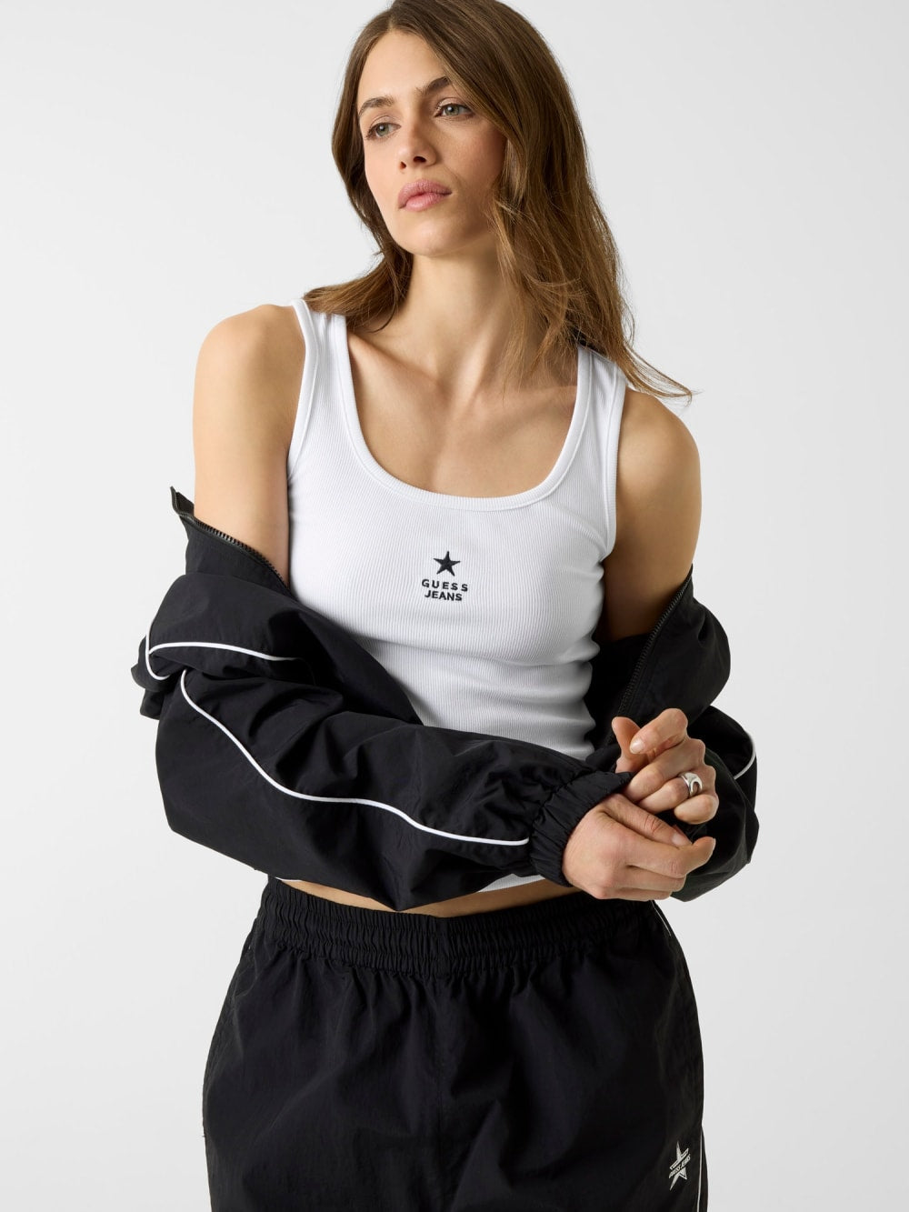 Slim Embroidered Star Tank - Guess