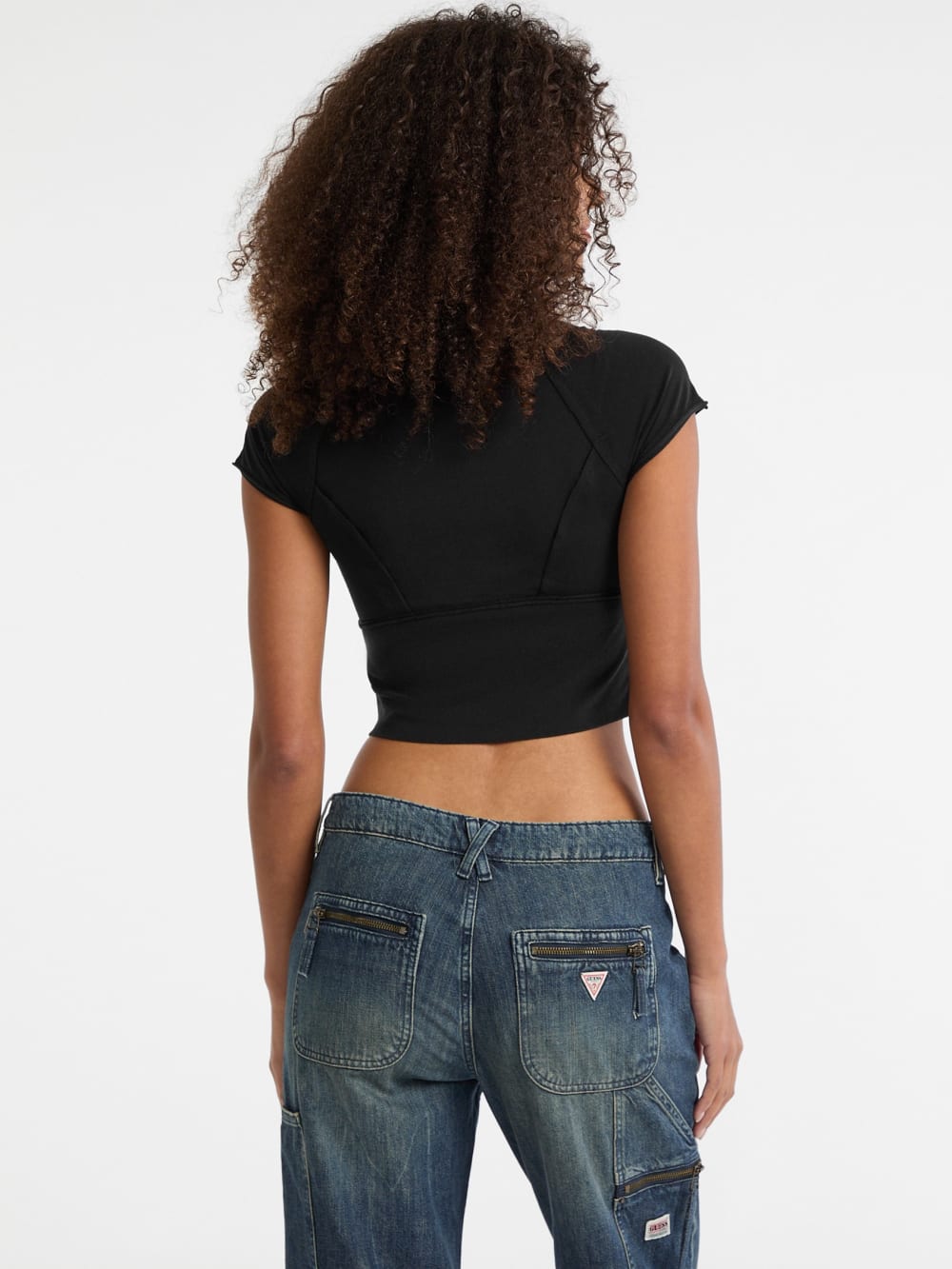 GUESS Originals Eco Raw Edge Rhinestone Tee - Guess