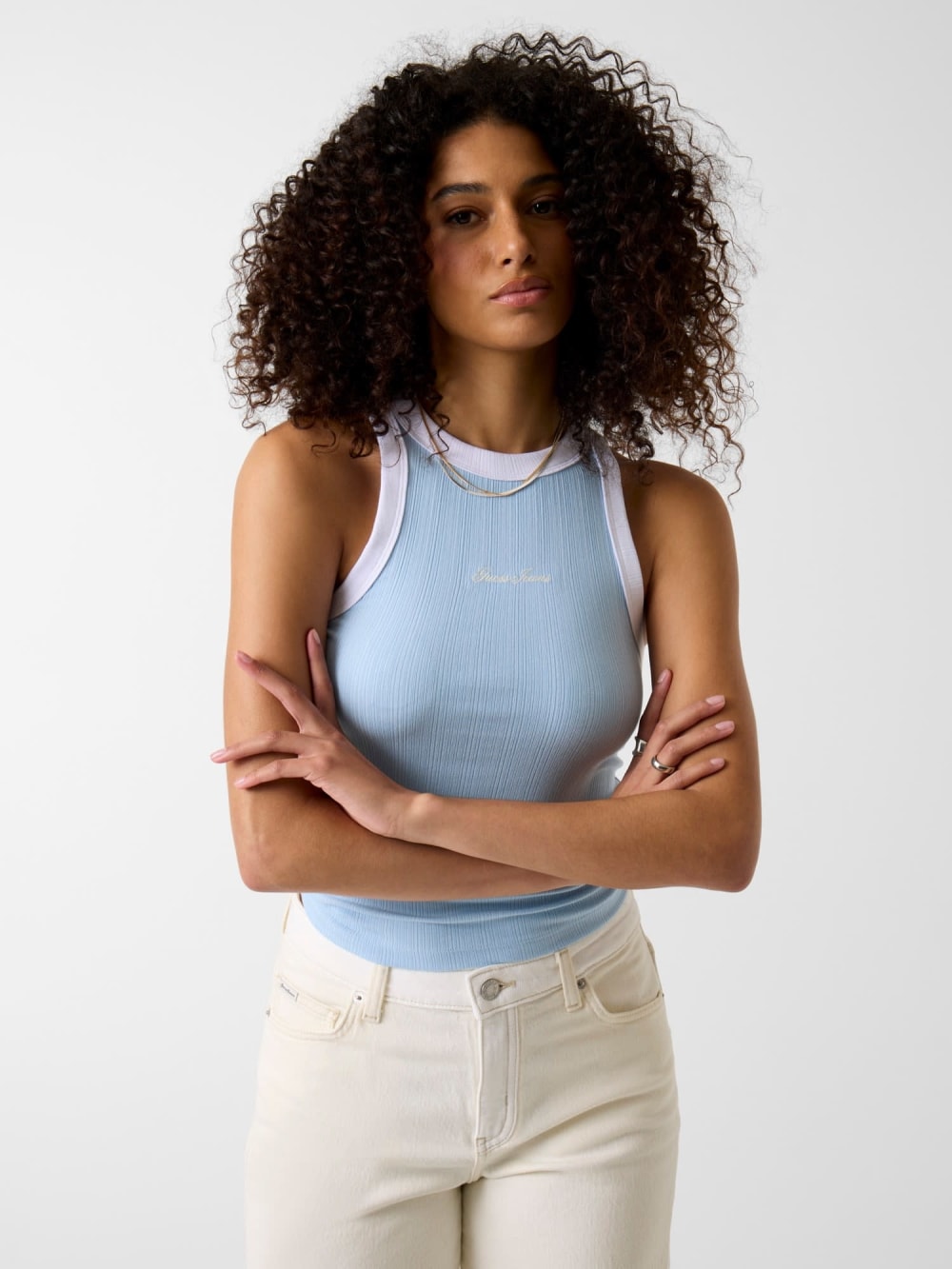 Embroidered logo tank top - Guess