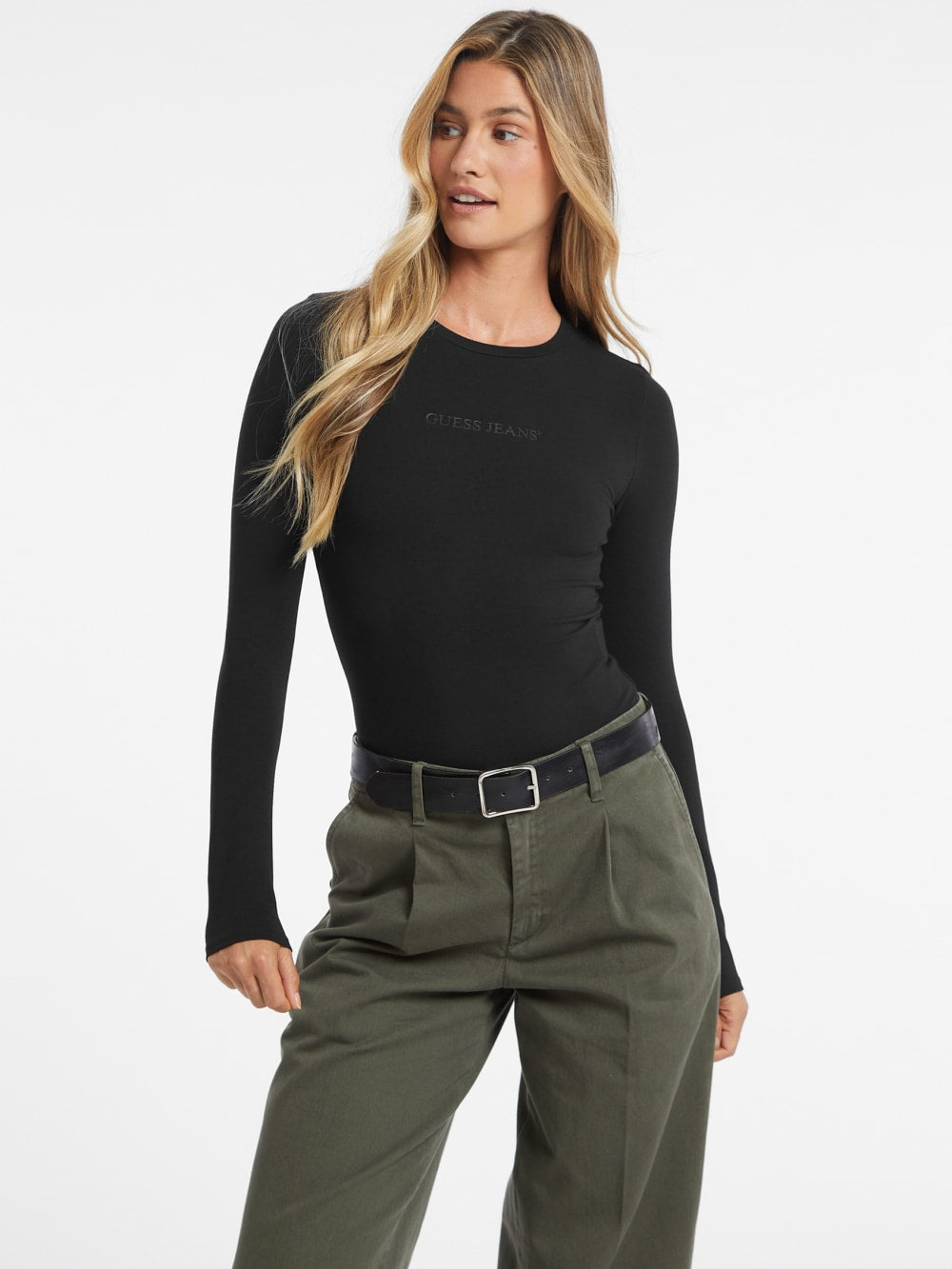 Embroidered Logo Bodysuit - Guess