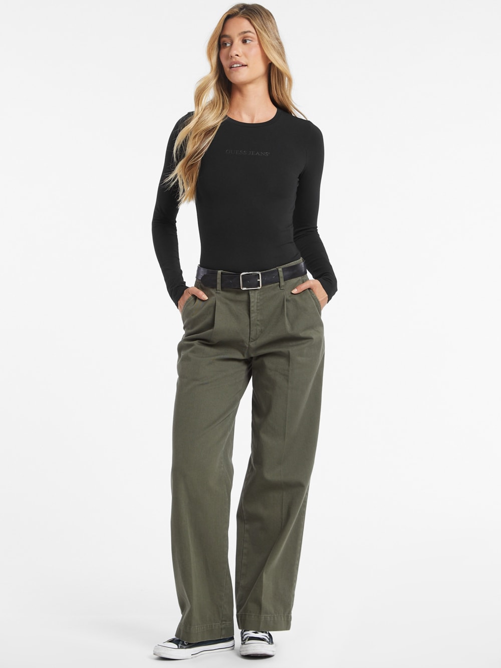 Embroidered Logo Bodysuit - Guess