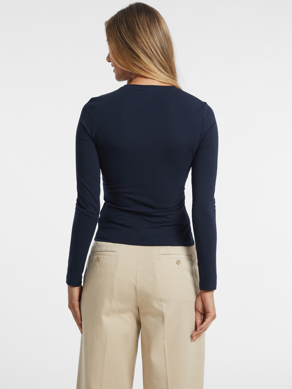 Slim Embroidered Long-Sleeve Tee - Guess
