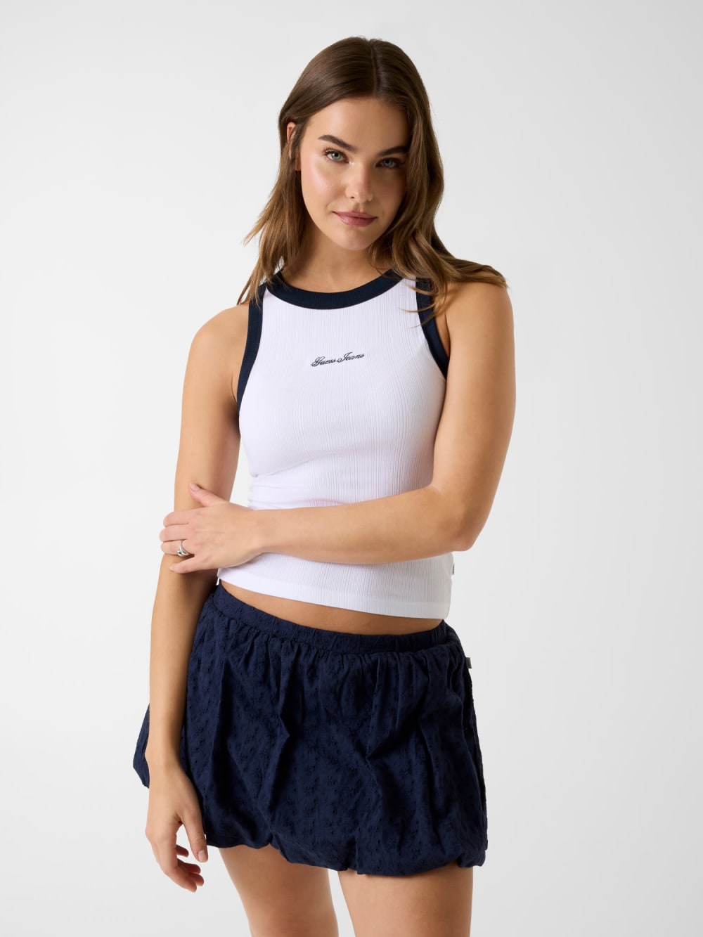 Embroidered logo tank top - Guess