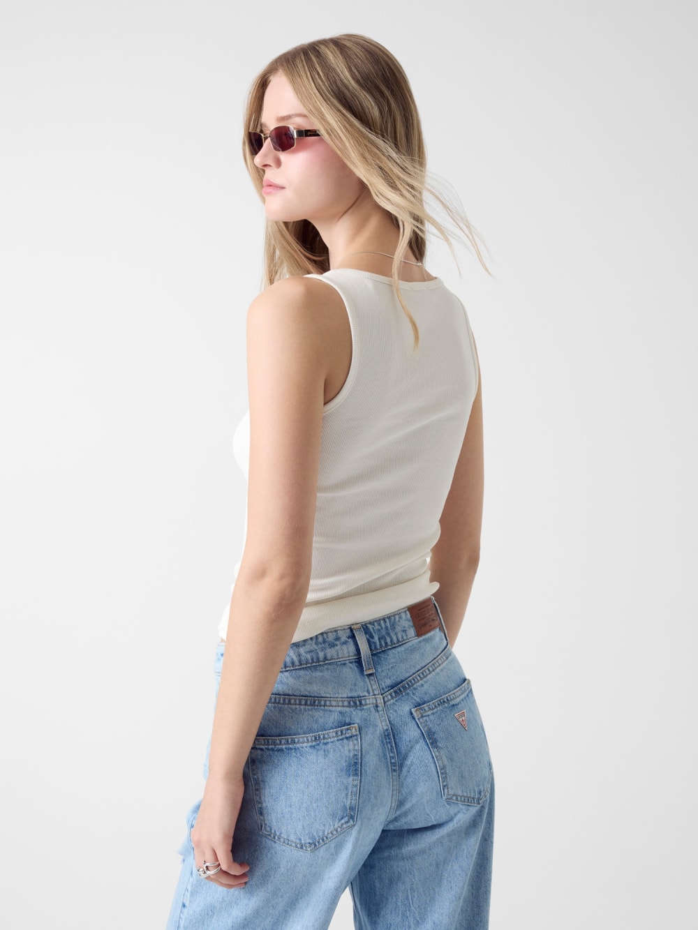 Embroidered Logo Slim Tank - Guess