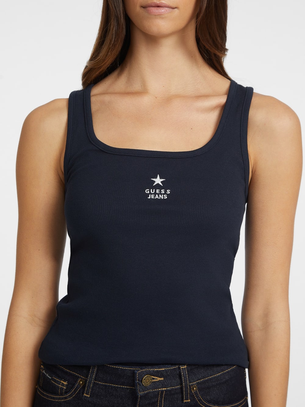 Slim Embroidered Star Tank - Guess