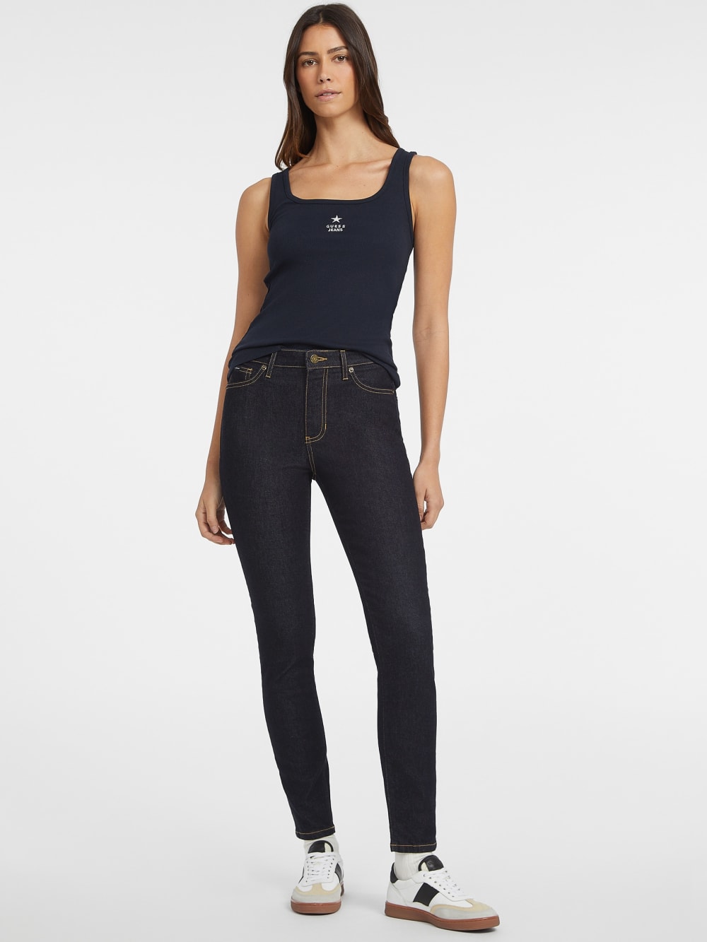 Slim Embroidered Star Tank - Guess