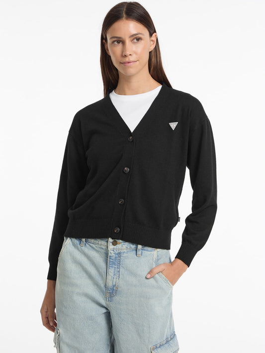 Silk and Wool-Blend Mini Triangle Cardigan - Guess