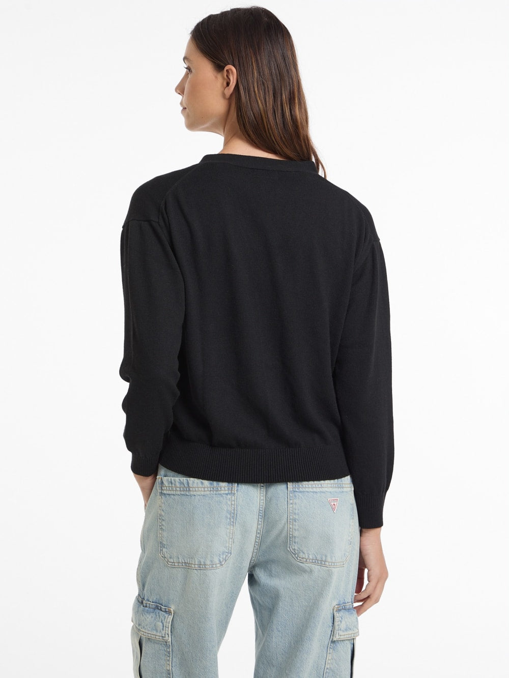 Silk and Wool-Blend Mini Triangle Cardigan - Guess