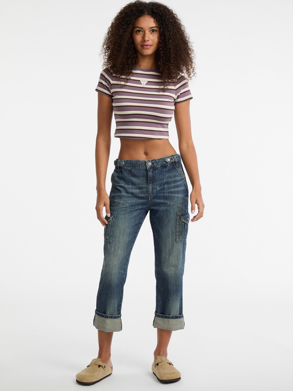 Eco GUESS Originals Core Striped Baby Tee - Guess