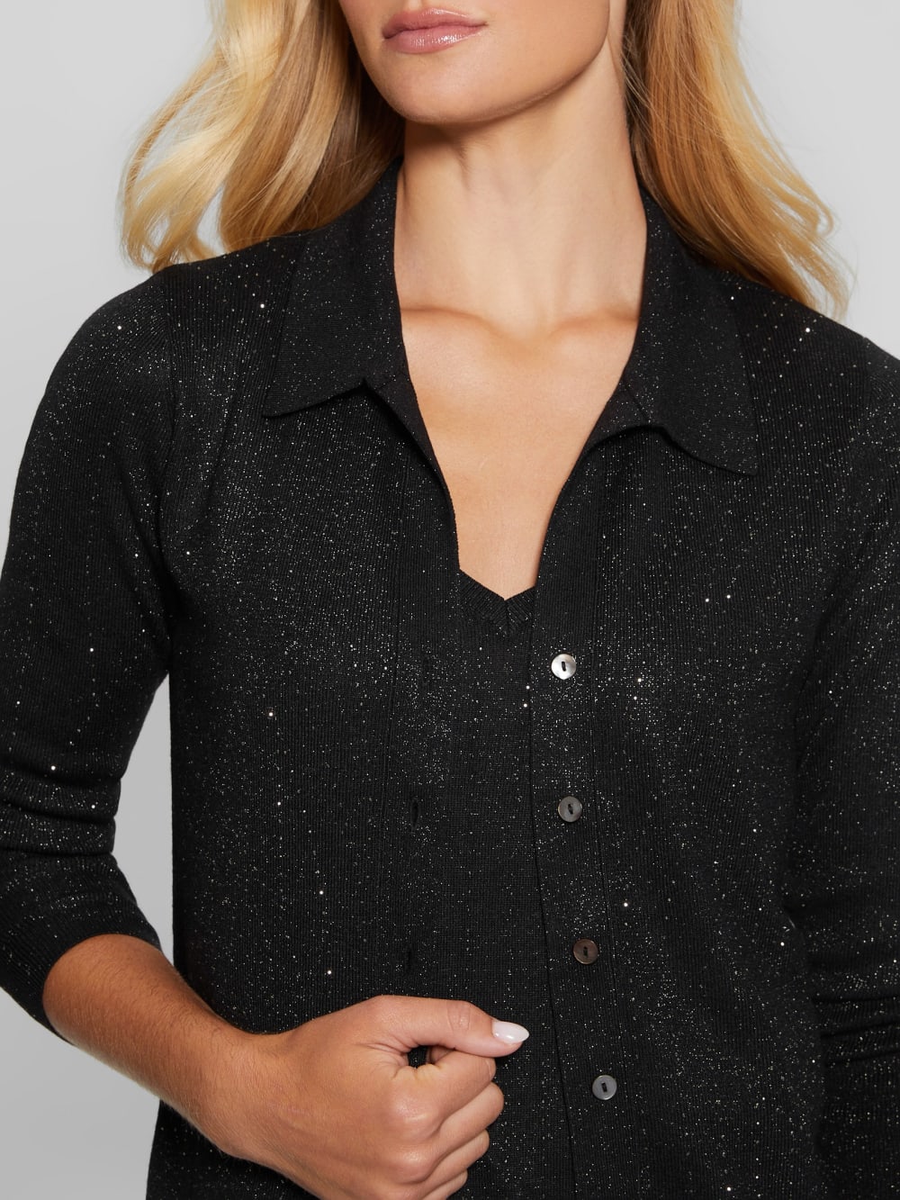 Giovanna Rhinestone Sweater Shirt - Guess