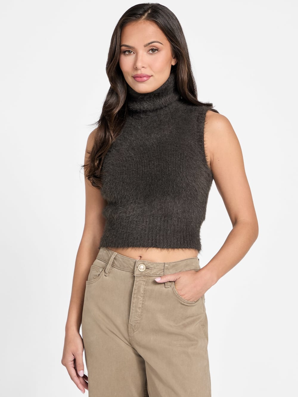 Mei Turtleneck Sweater Tank - Guess