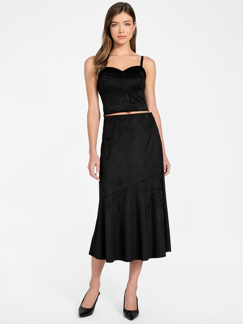 Eco Nunzia Faux-Suede Corset Top - Guess