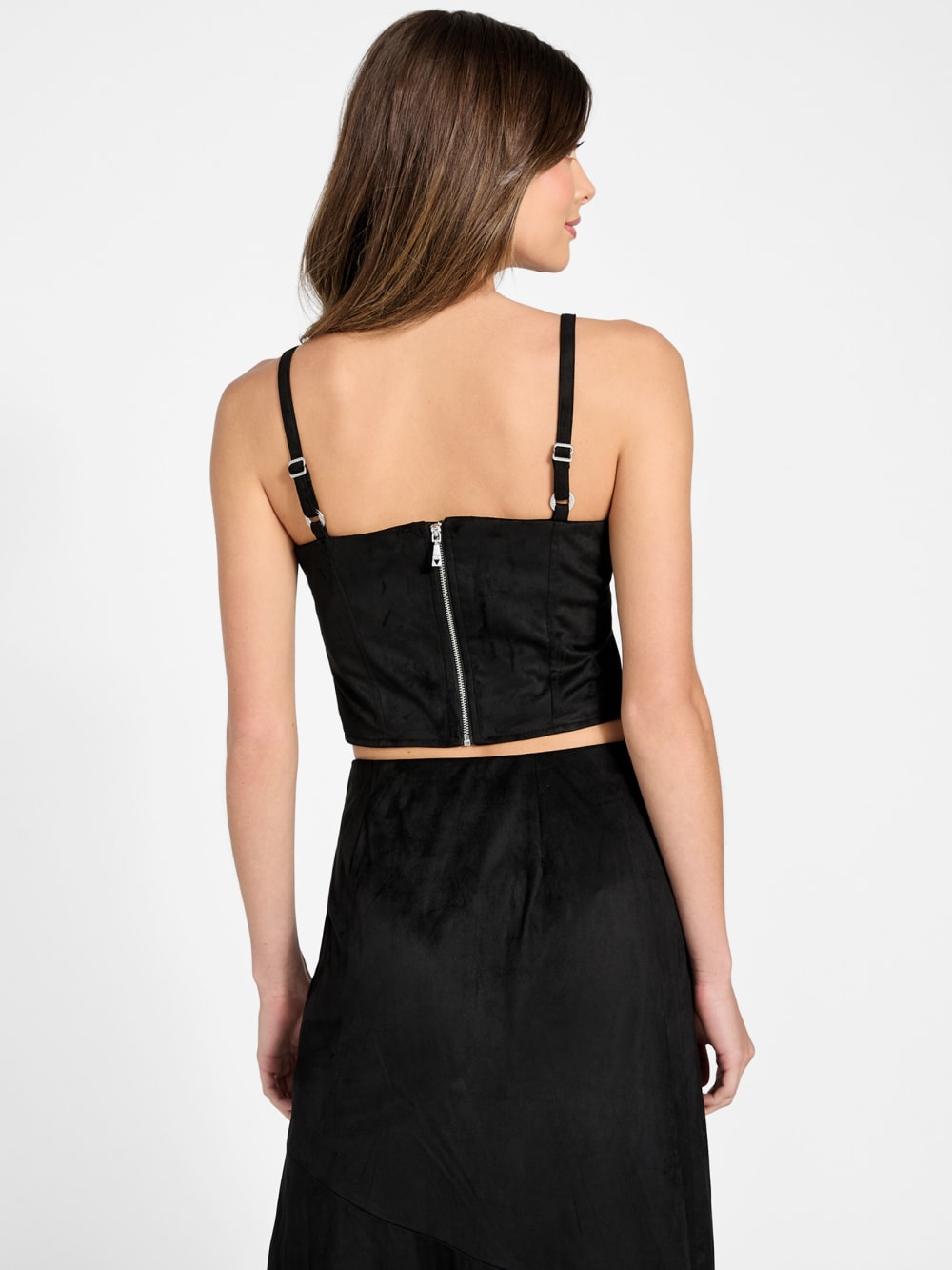 Eco Nunzia Faux-Suede Corset Top - Guess