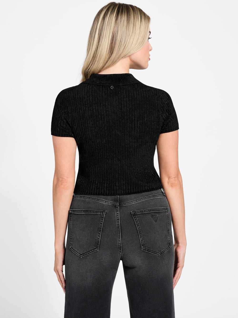 Mona Chenille Crop Polo - Guess