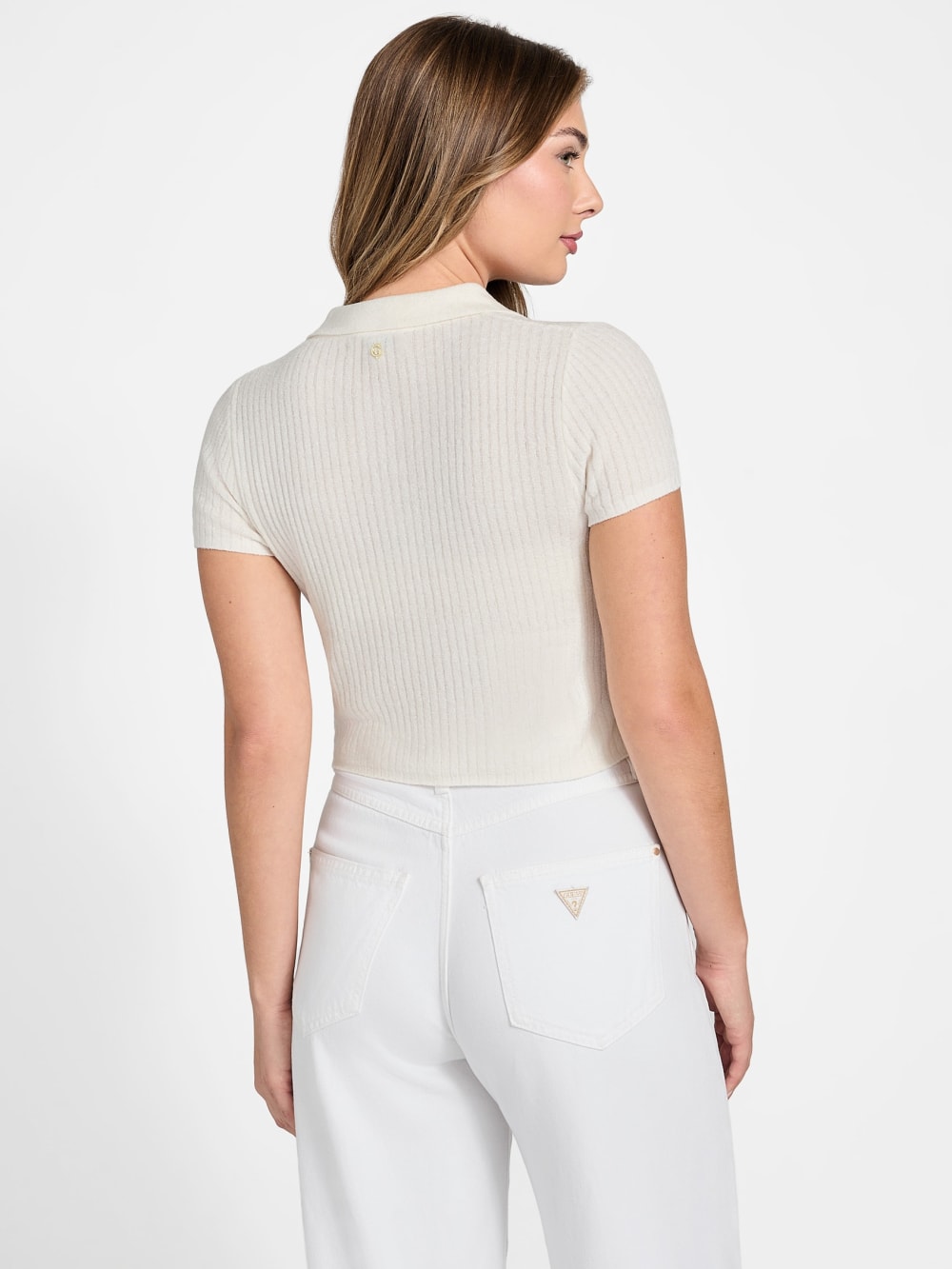 Mona Chenille Crop Polo - Guess