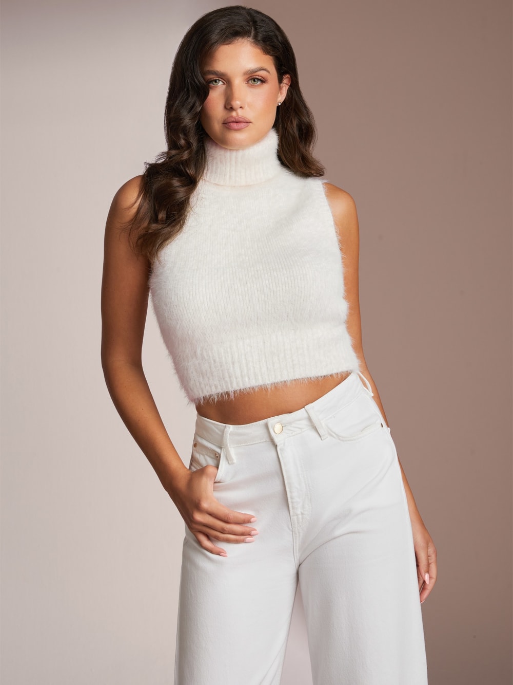 Mei Turtleneck Sweater Tank - Guess