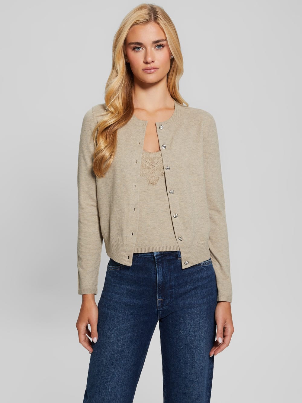 Eco Mena Crewneck Cardigan - Guess