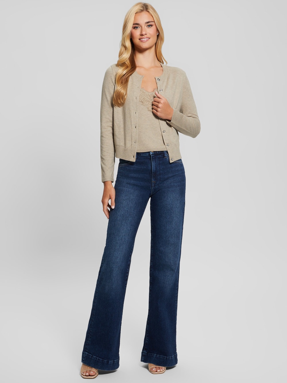 Eco Mena Crewneck Cardigan - Guess
