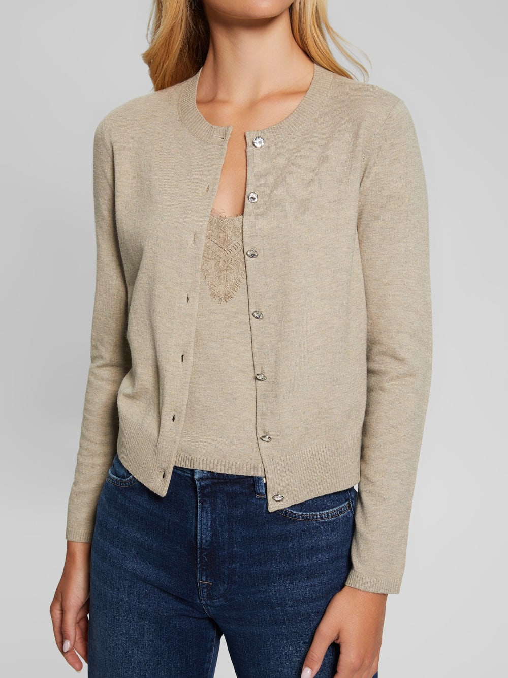 Eco Mena Crewneck Cardigan - Guess