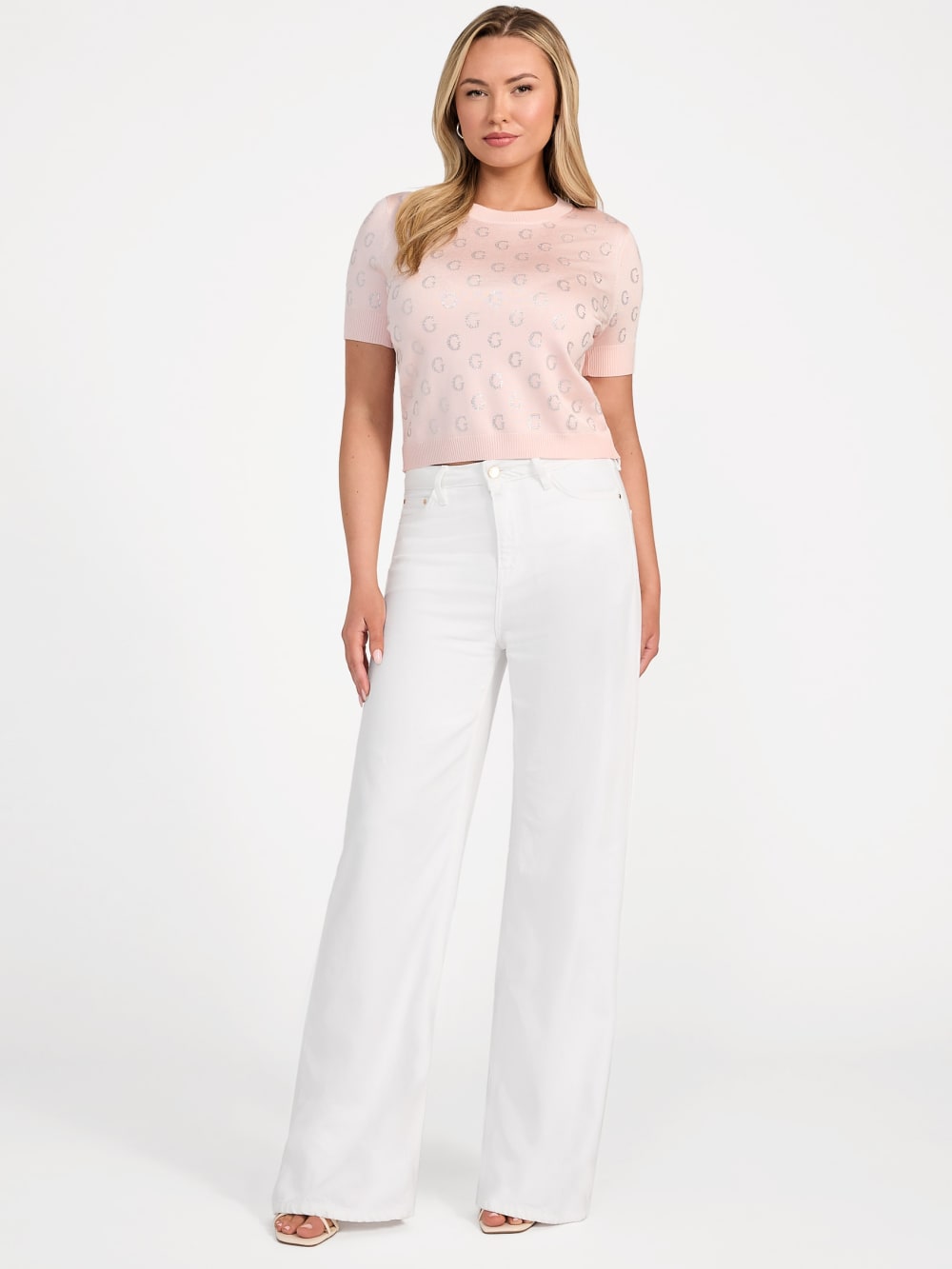 Jasmine Crewneck Sweater Top - Guess