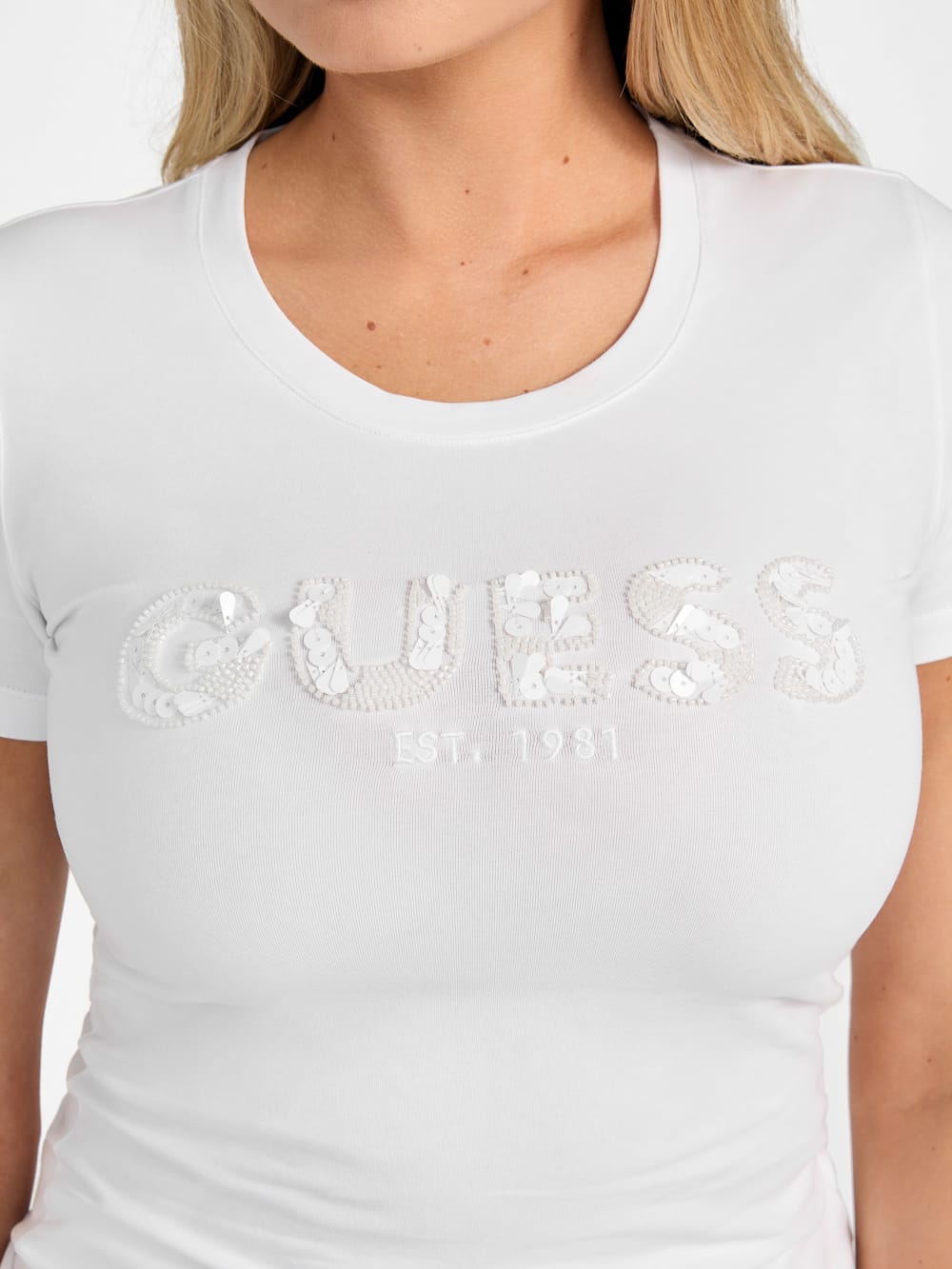 Eco Crewneck Sequin Tee - Guess