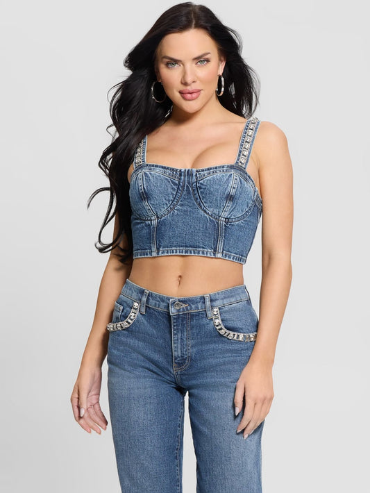 Kety Denim Bustier - Guess