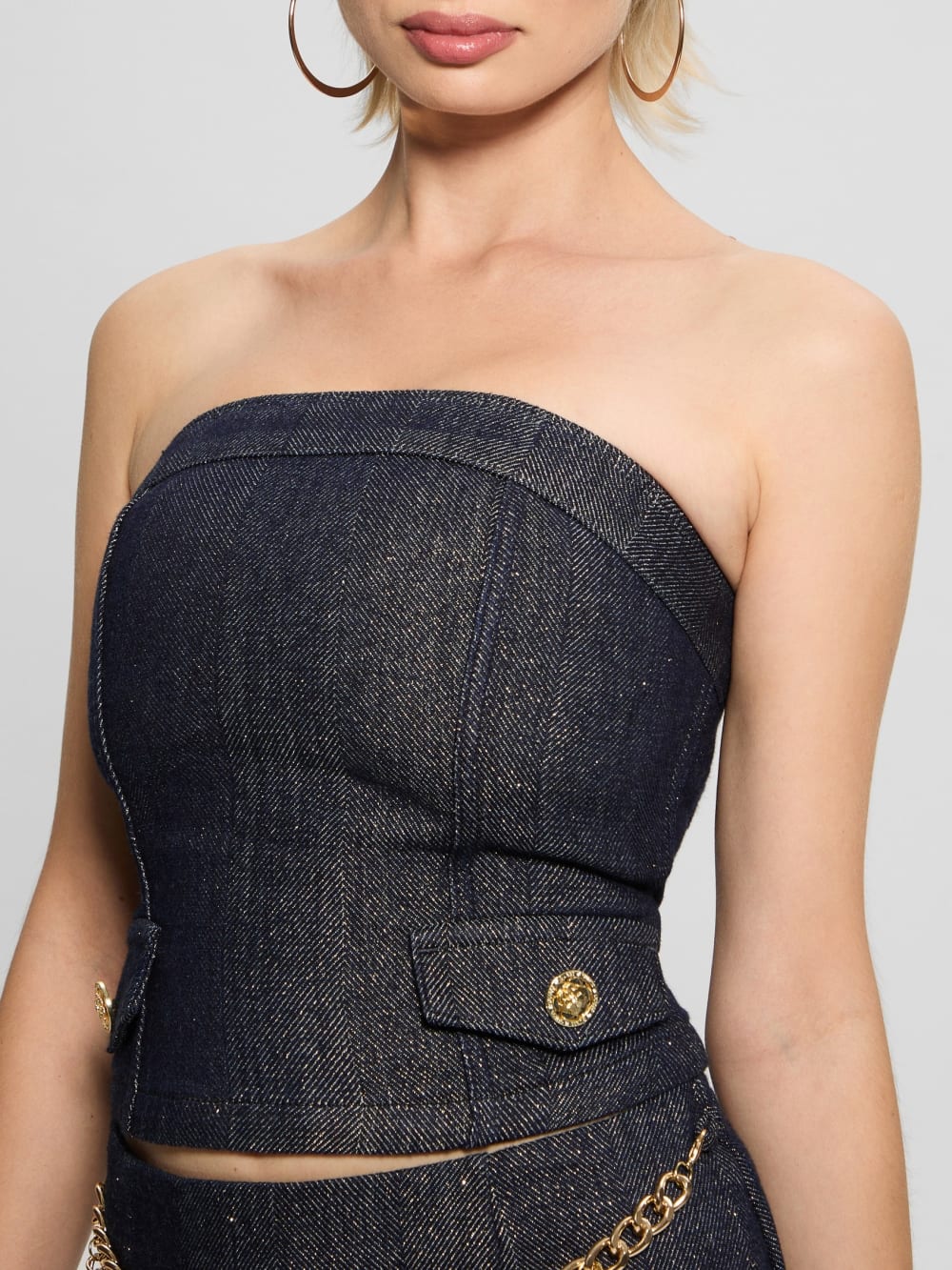 Chany Denim Corset - Guess