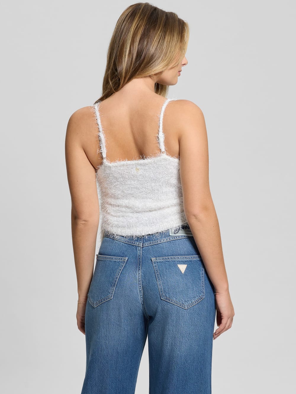 Shirr Eyelash Drawstring Cami - Guess